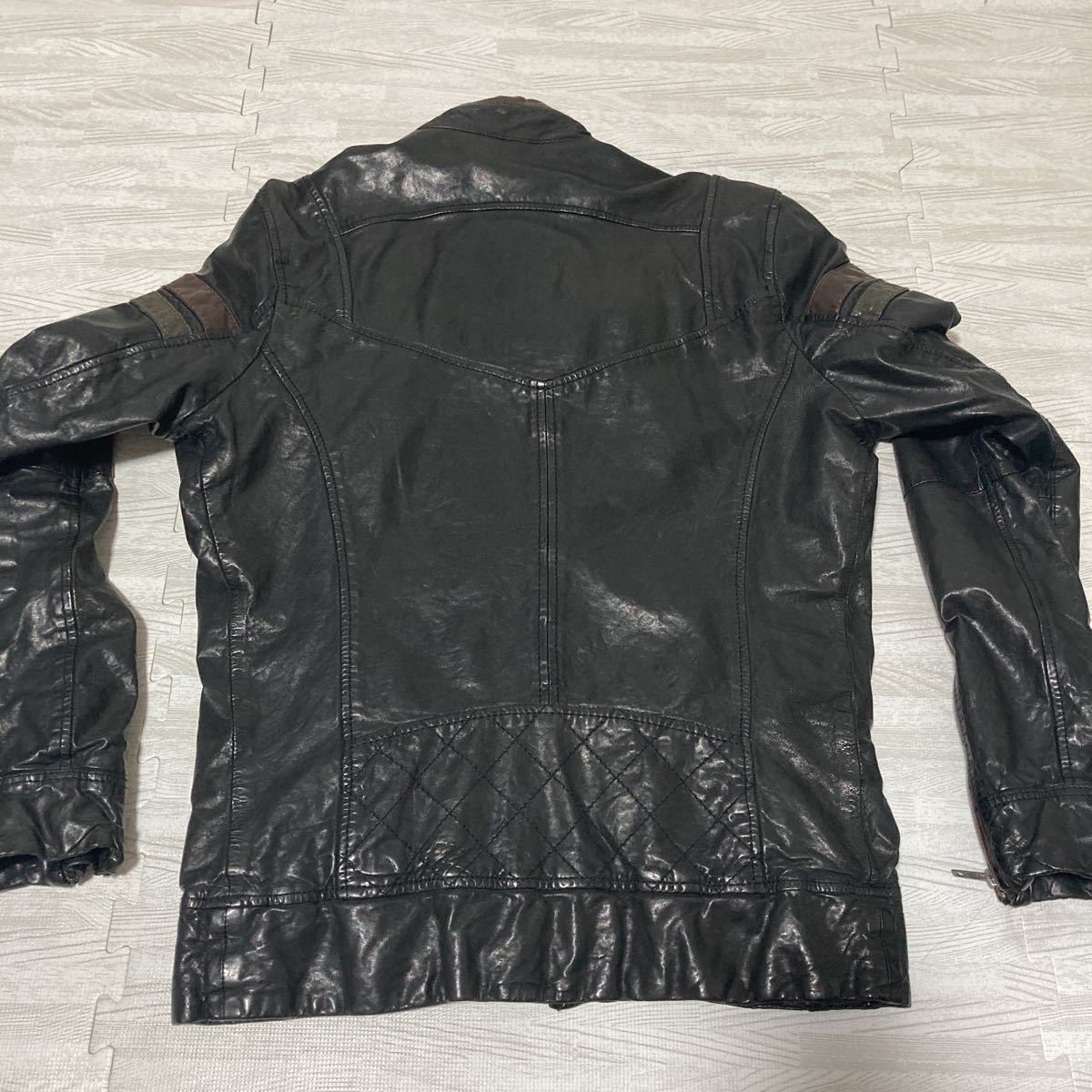 DIESEL ディーゼル シングルライダースジャケットの通販 レザー