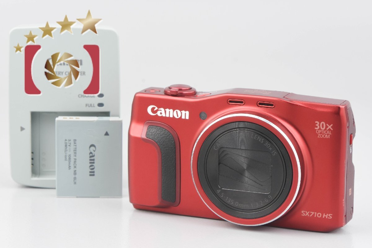 中古】Canon キヤノン PowerShot SX710 HS レッド コンパクトデジタル 