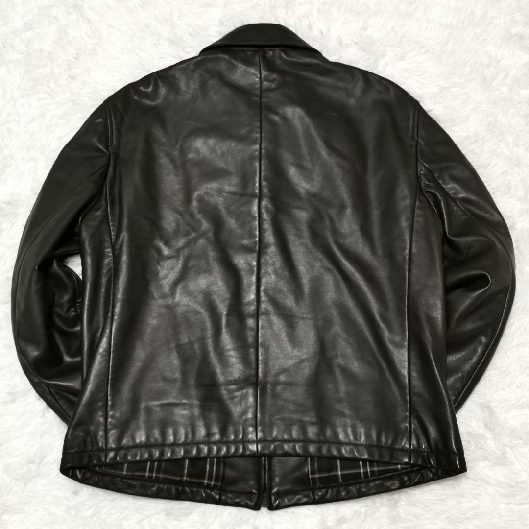 美品 XL相当◎アルマーニコレツォーニ ラムレザージャケット シングル 
