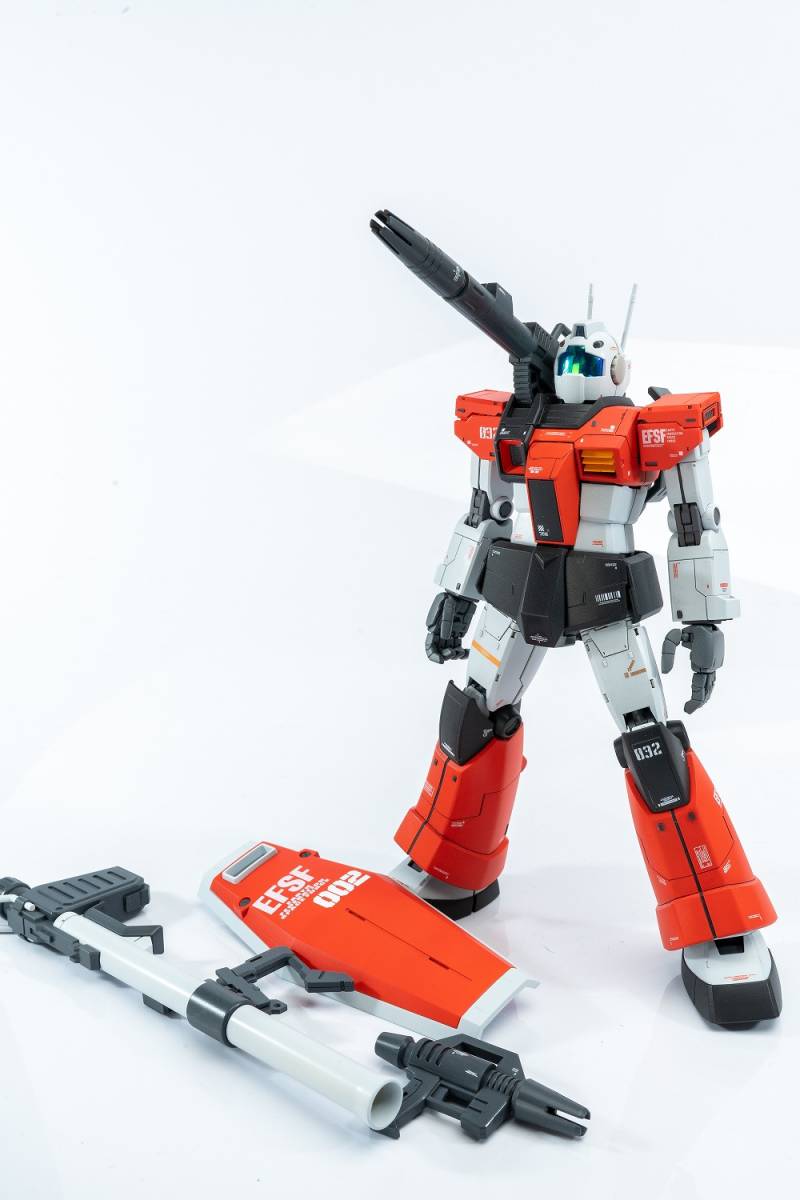 MG 1/100 ジム・キャノン 塗装済 完成品 MG 1⁄100 RGC-80 ジムキャノン ver.2.0 改修塗装済み完成品(完成