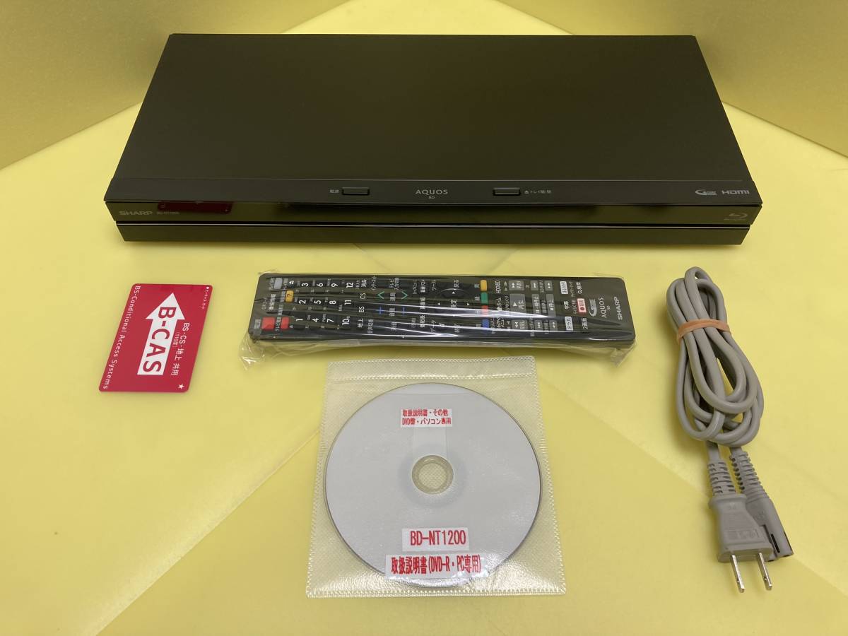 シャープ　ブルーレイレコーダー NT1200 3番組同時録画　保証付き シャープ ブルーレイレコーダー NT1200 3番組同時録画 保証付き