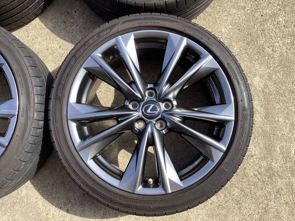 中古 タイヤ付き □ レクサス ES 純正 19x8.0 45 5-114.3 平座 □ 4
