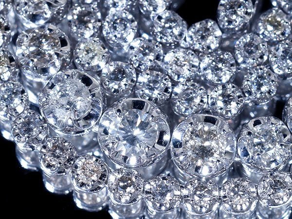 1円～【ジュエリー極】超豪華な輝き！良質天然ダイヤモンド10.00ct 超高級K18WGフルエタニティネックレス k7334vvv【送料無料】
