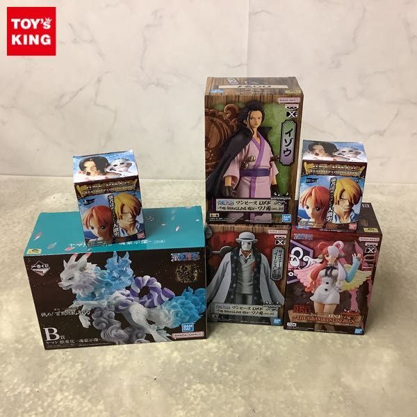 1円〜 未開封含 一番くじONE PIECE 挑め!百花繚乱鬼ヶ島 B賞 ヤマト 獣変化 魂豪示像 DXF THE GRANDLINE MENワノ国vol.26 イゾウ 他