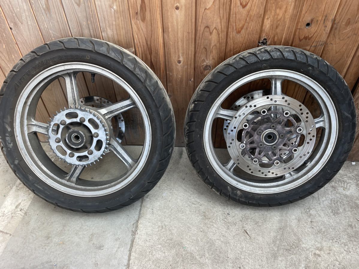 ゼファー 400 ホイール タイヤ ホイール付き 実働 外し ゼファー400C3実働外し前後ホイール（検索）zephyr z400FXz400gp