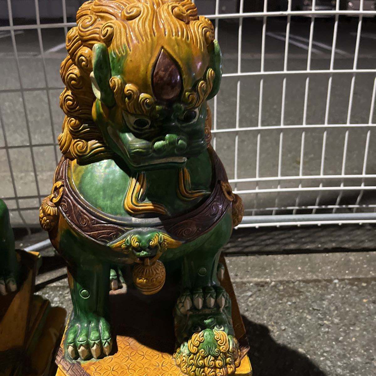 中国美術 唐三彩 唐獅子 対 置物 獅子(色絵磁器)｜売買された  