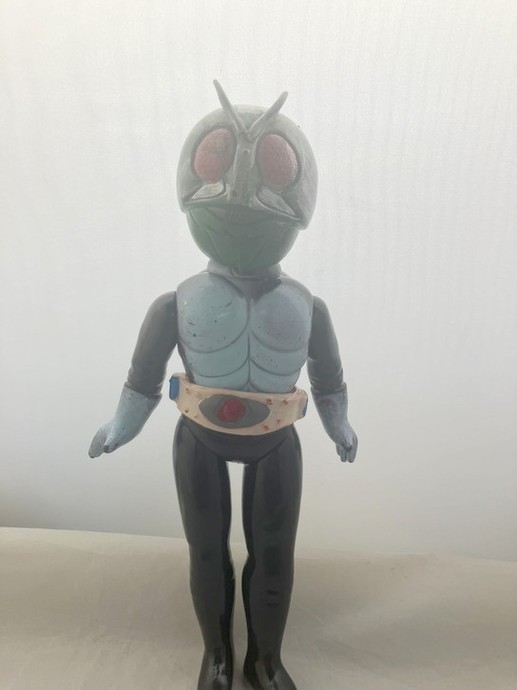 バンダイ 当時物 仮面ライダー1号 ソフビ フィギュア 約26.5㎝ 面取れ