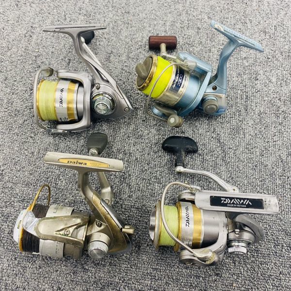 E629-Z1-602 SHIMANO シマノ DAIWA ダイワ AERLEX-XT2000/REVROS-MX2500・2506/LUXEL-V2000 スピニングリール 4点セット 海水用 釣り具 ④