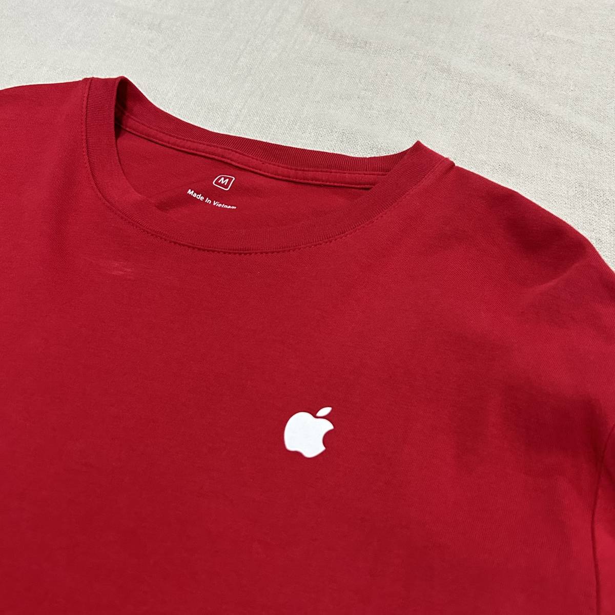希少！US APPLE アップル ロングスリーブTシャツ RED M 非売品 