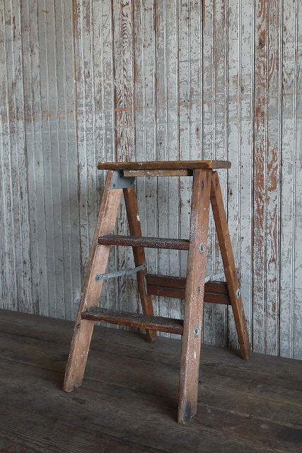 アンティーク　ヴィンテージ　ラダー アンティーク - ANTIQUE ウッドステップラダー ヴィンテージ ラダー