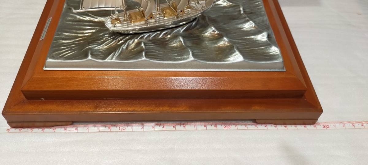 武比古作 SILVER 985 Clipper Ship 銀製 帆前船 4号 ガラスケース有