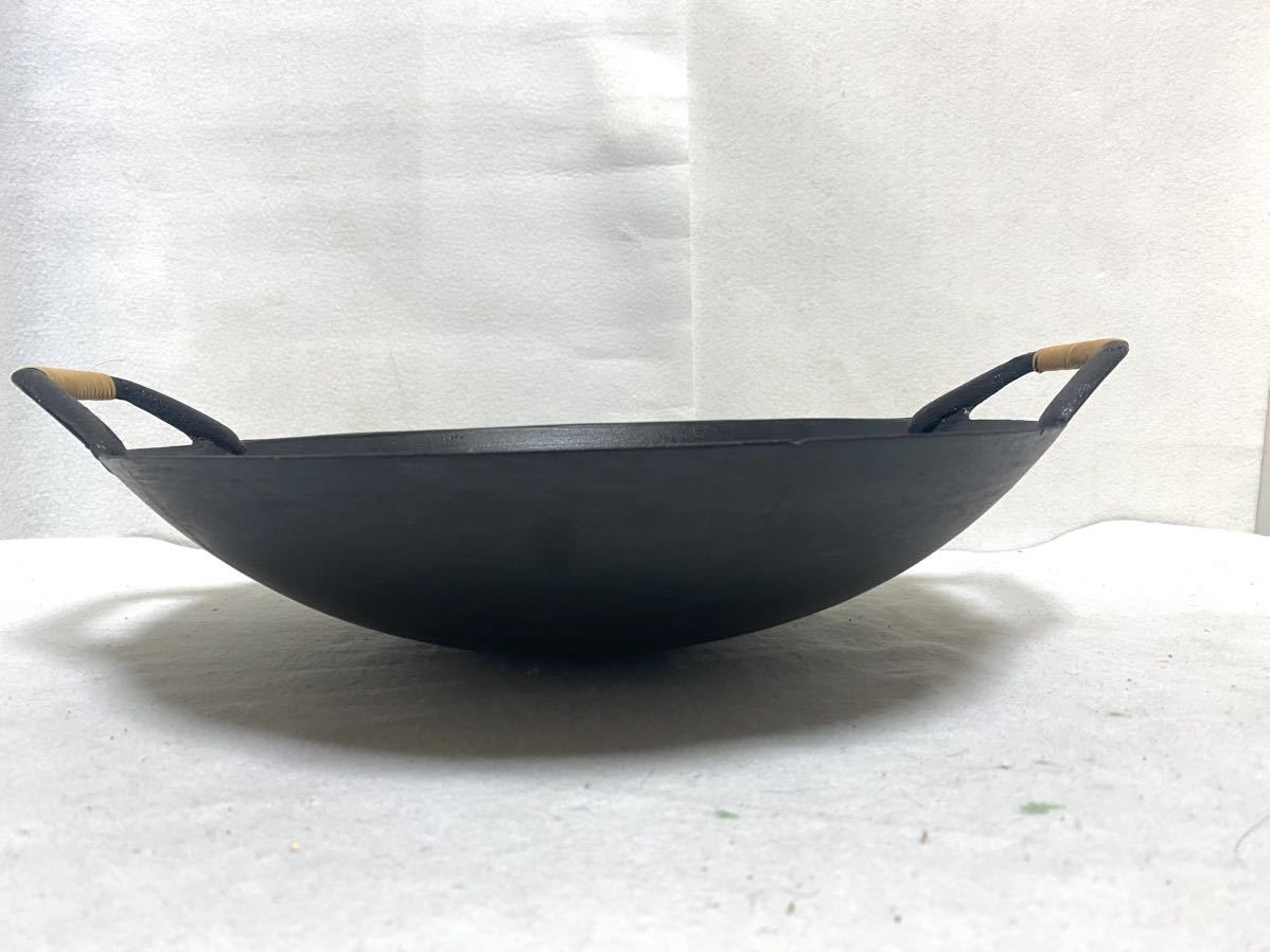 1円 保管品 南部鉄器 盛栄堂 南部鉄鍋 中華鍋 両手鍋 支那鍋 鉄製 鍋