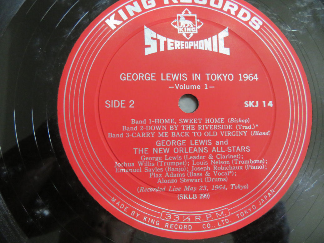 LP GEORGE LEWIS ジョージルイス IN TOKYO 1964 名盤 No.2の入札履歴