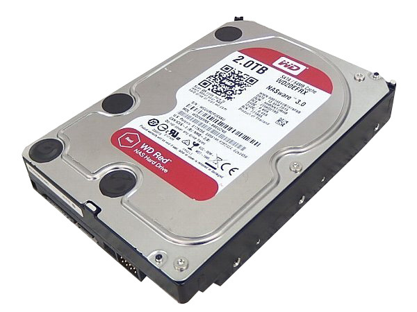 【5台まとめ売り】HDD 2TB 3.5インチ WD 2TB HDD WD20EFRX Red 3.5インチ NAS用 3年保証 - SATA600 Drive