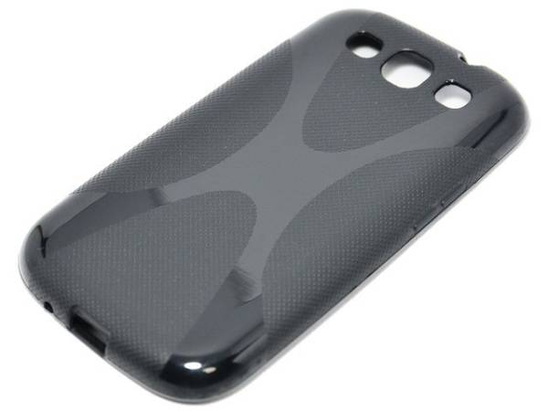 SC-06D GalaxyS3 TPUスマホケース X紋ブラック フィルム付_1
