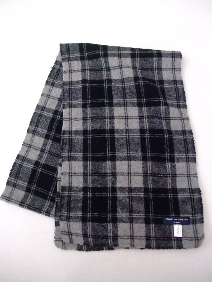 COMME ○COMME des GARCONS HOMME チェック柄マフラー des GARÇONS