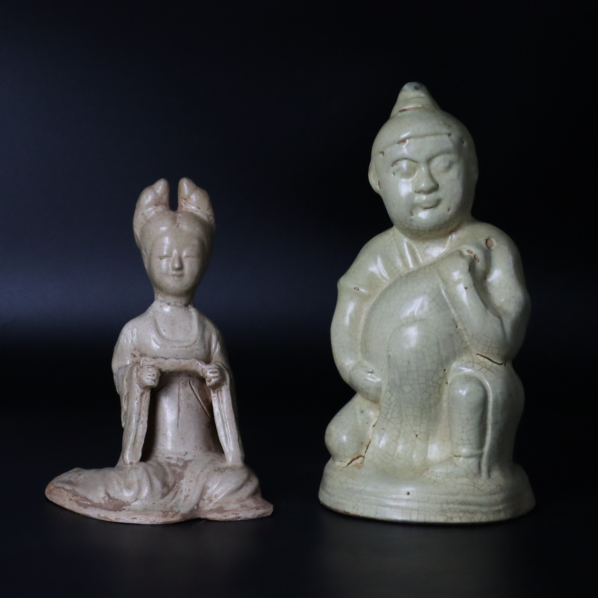 婦人俑 唐三彩 宙中国古玩 胖姑娘 中国美術 陶器 唐時代 古美術品