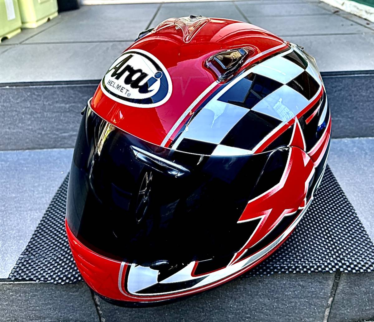 1円スタート　アライ　ヘルメット　ケビン・シュワンツ? シールドベース新品交換済み　使用頻度少ない美品