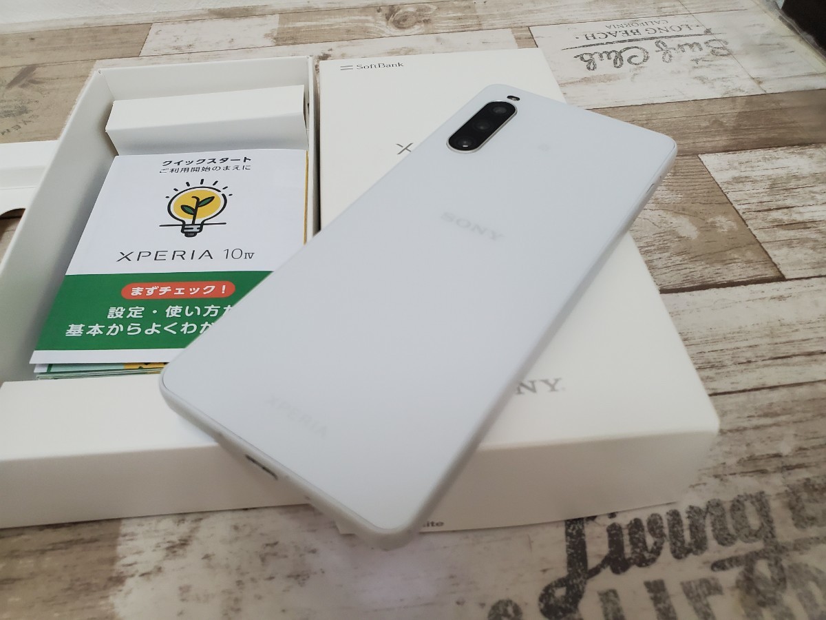 訳あり ロック品 SoftBank SONY Xperia 10 IV A202SO ホワイト Xperia