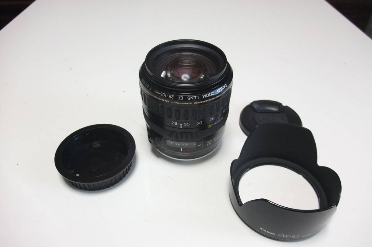Canon キヤノン EF 28-105mm F3.5-4.5 USM 純正フード付き 美品