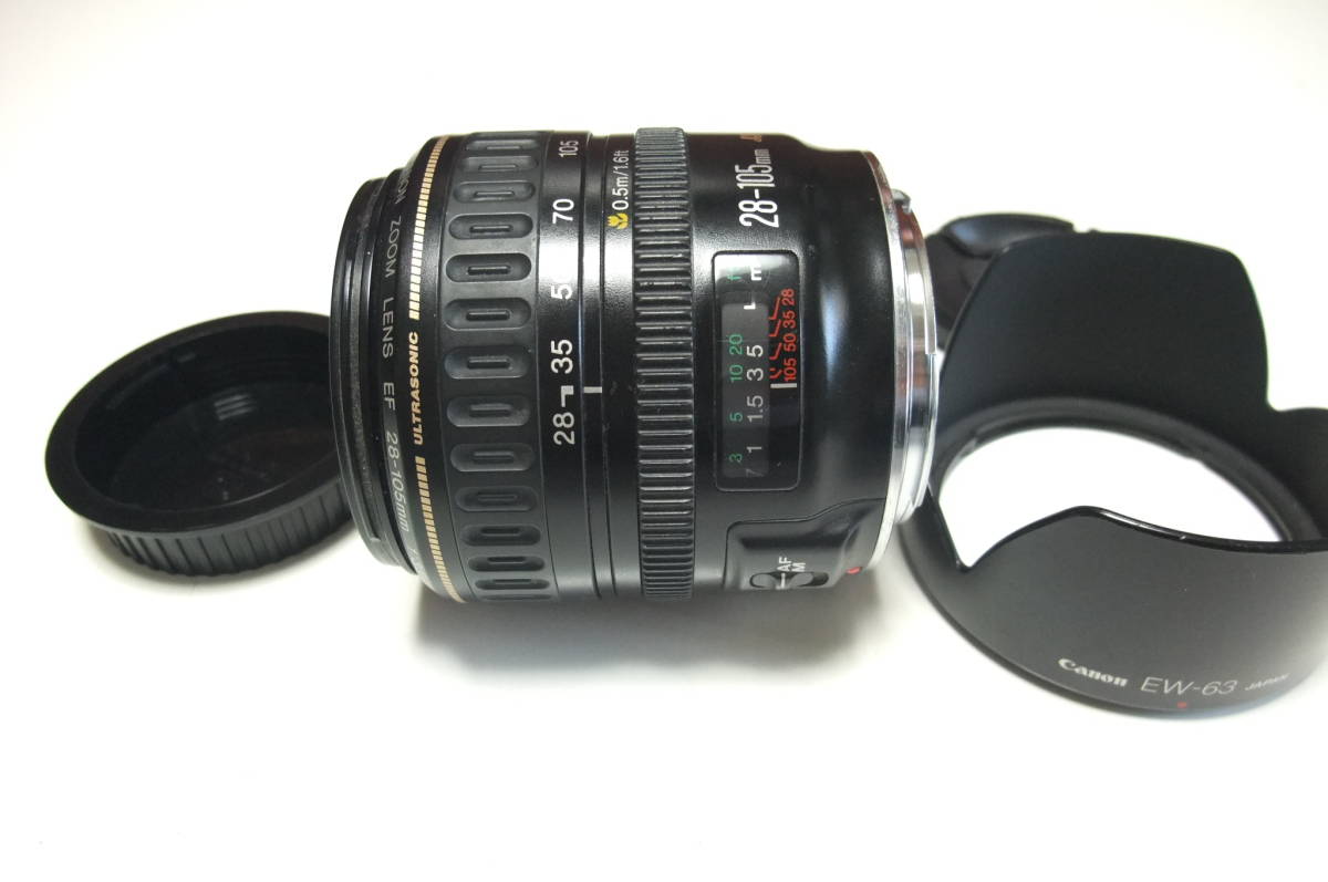 Canon キヤノン EF 28-105mm F3.5-4.5 USM 純正フード付き 美品