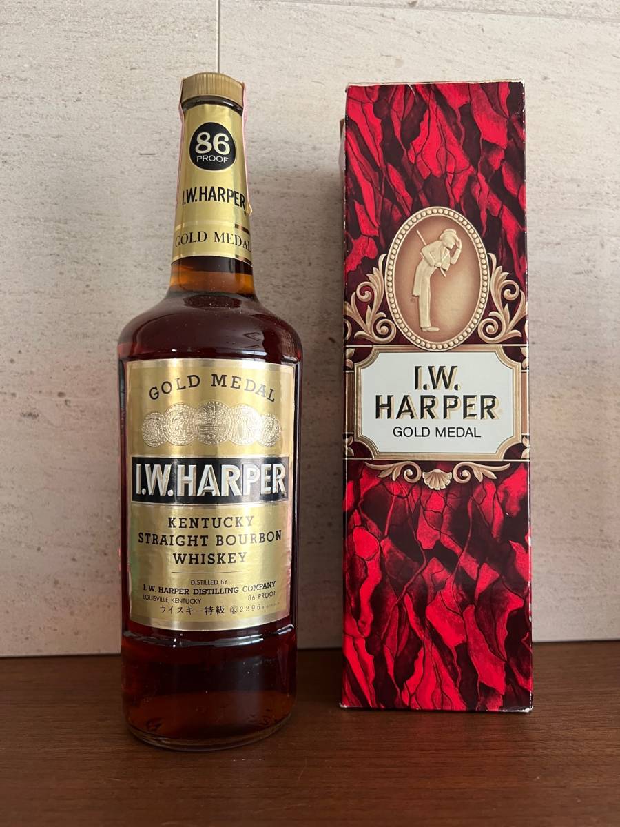 古酒 特級 I.W.HARPER GOLD MEDAL 43% 750ml 封緘紙 1980年代 ハーパー