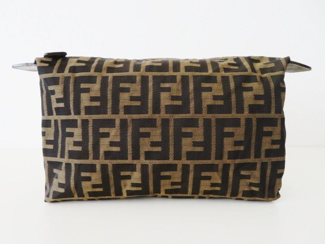 S09 FENDI フェンディ ズッカ ナイロンキャンバス ポーチ 小物入れ 