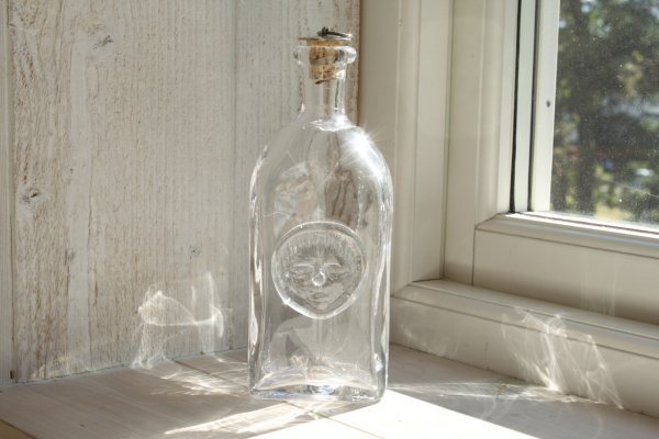 【送料無料】エリック ホグラン ガラスのボトル コルク栓付き BODA 北欧 Erik Hoglund ボダ ビンテージ スウェーデン