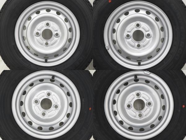145R12 新品タイヤ 6PR 中古鉄ホイールセット LT 145r12 6pr 12インチ 