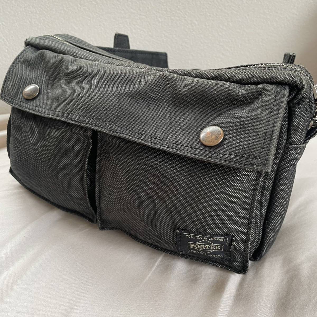 1円【人気商品】PORTER ポーター 吉田カバン ボディバッグ ウエストポーチ ショルダーバッグ 肩掛け 斜め掛け メンズ ブラウンSMOKY デニム