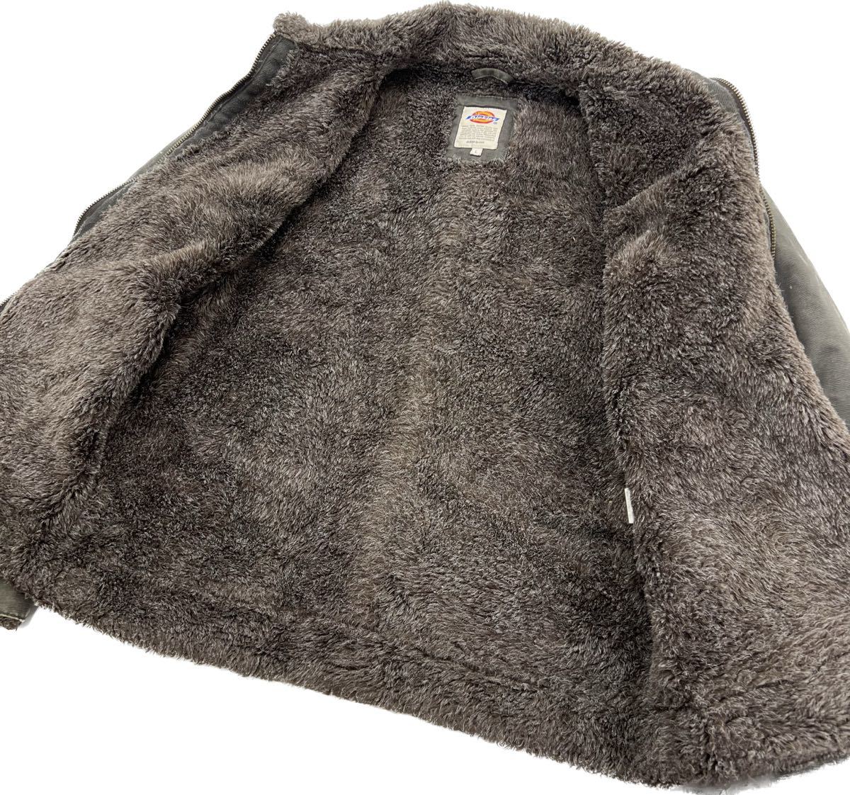 Dickies ☆ 極暖◎ ボア ジャケット ブルゾン L グレー 無骨 ワーク 