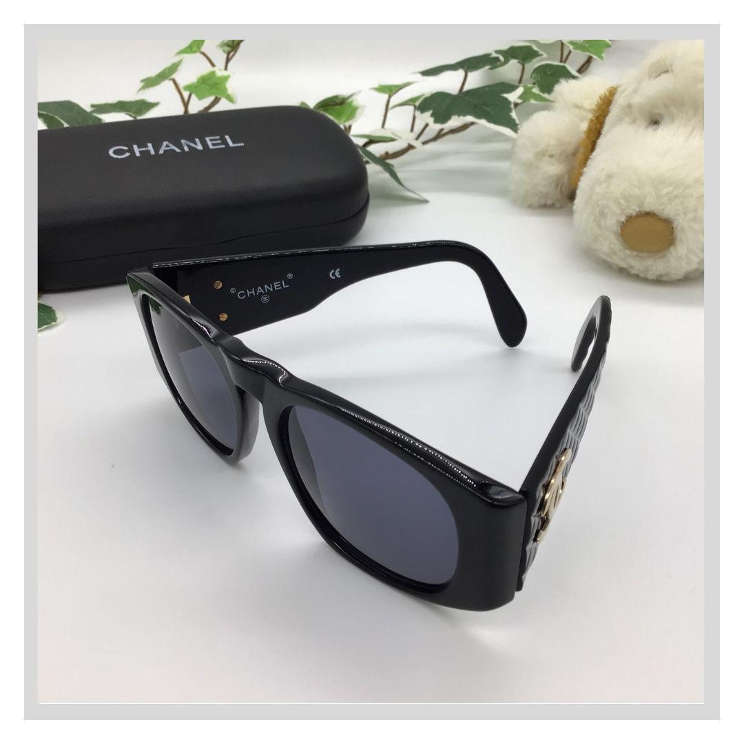 CHANEL サングラス マトラッセ ココマーク ブラックゴールド