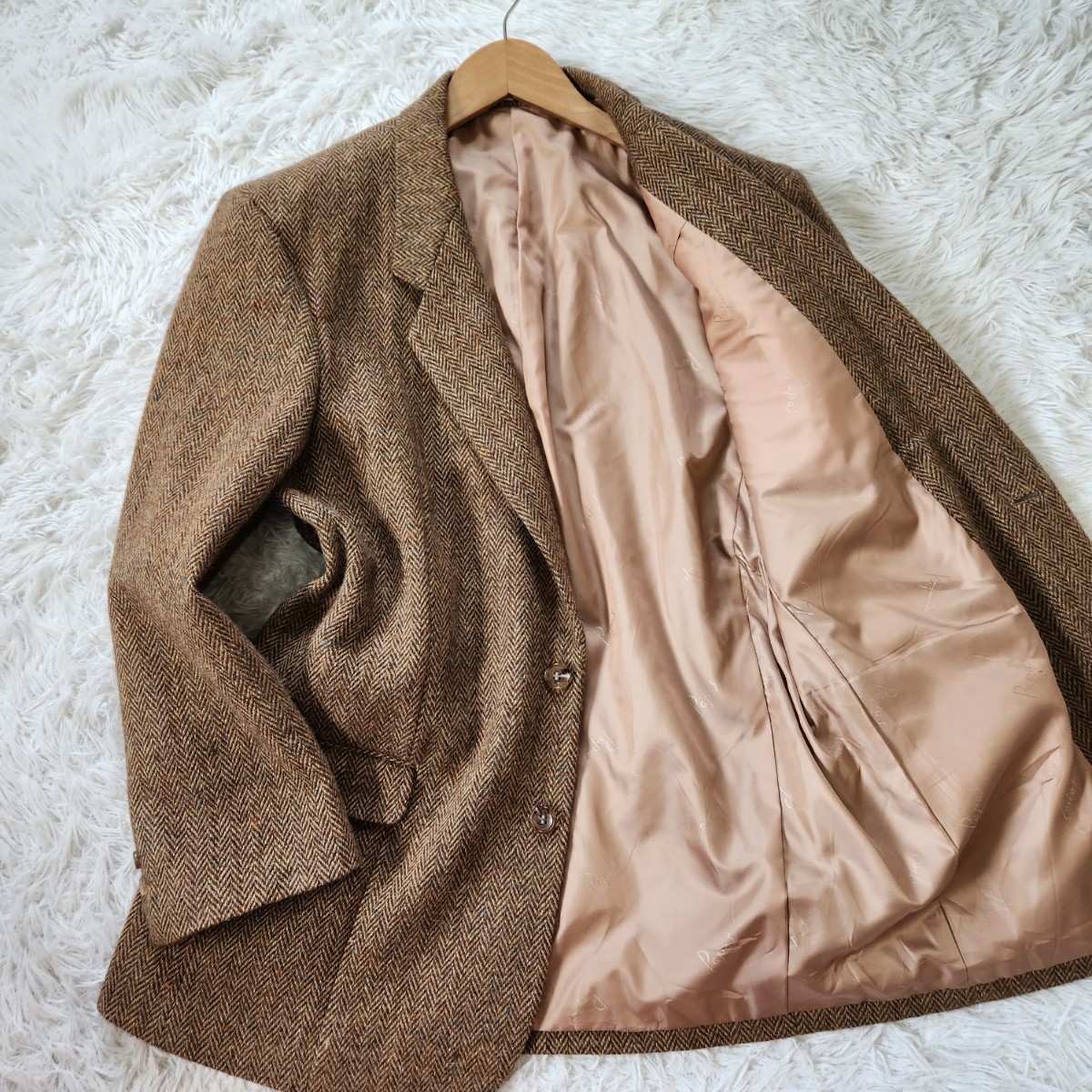 パパス【紳士の決定版 ツイード ヘリンボーン人気サイズ L相当】Papas