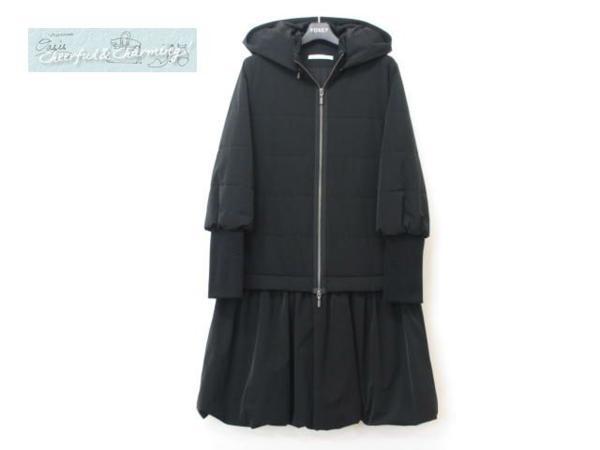 FOXEY NEWYORK コート 中綿 38 ブラック 36519 FOXEY NEW YORK 中綿  