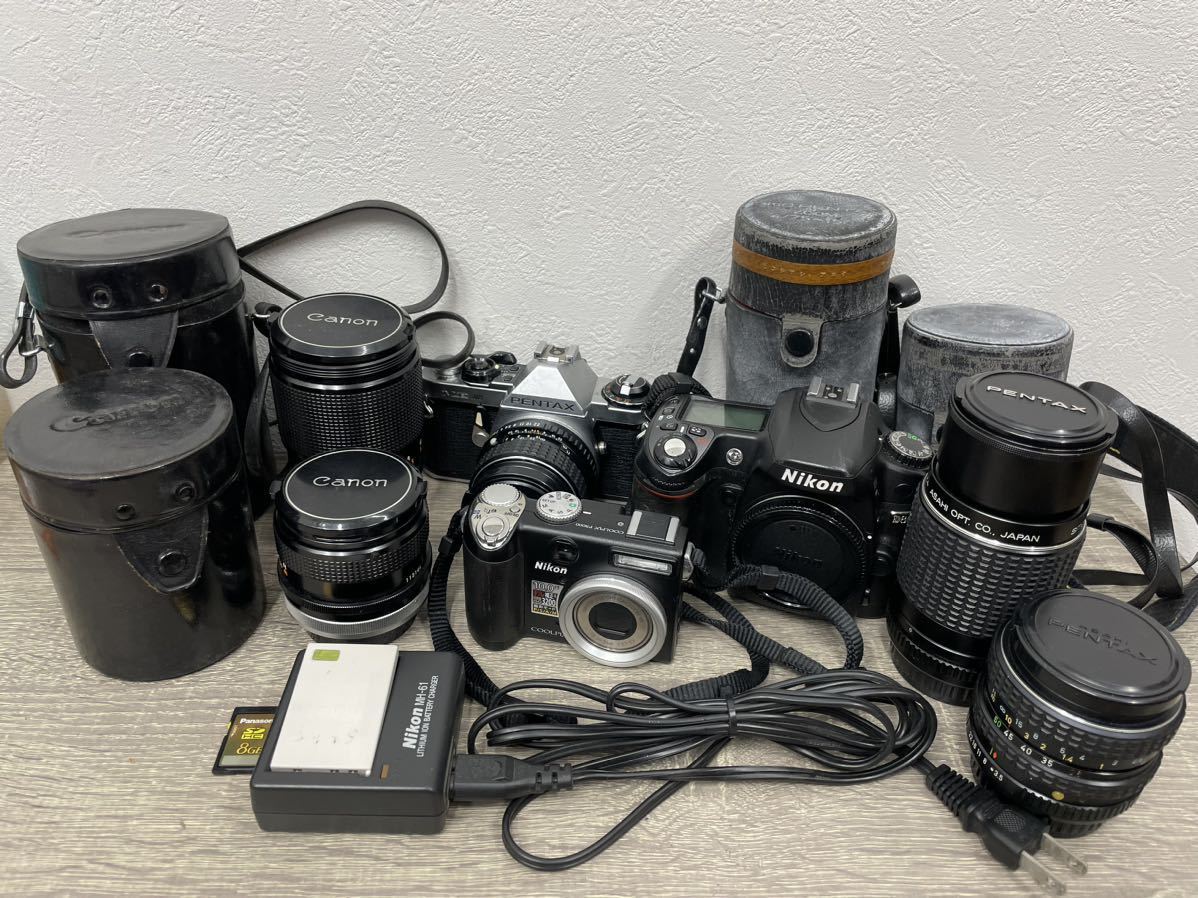 【ジャンク品】NIKON FA ブラック　ボディ 付属品などいろいろまとめ売り ジャンク品】NIKON FA ブラック ボディ 付属品などいろいろまとめ売り