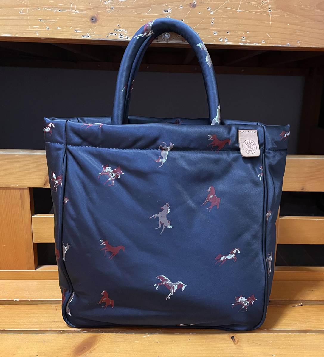 極美品 ラシット☆woodlander トートバッグ☆horseネイビー , 【公式通販】