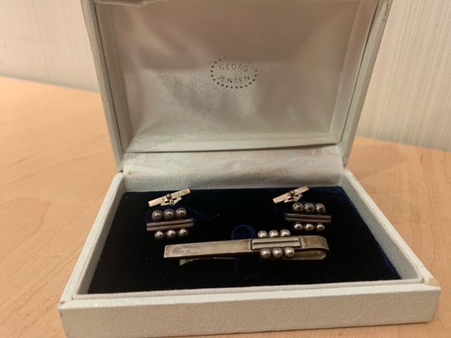 GEORG JENSEN ジョージジェンセン カフス・タイピンセット SV925×銀色