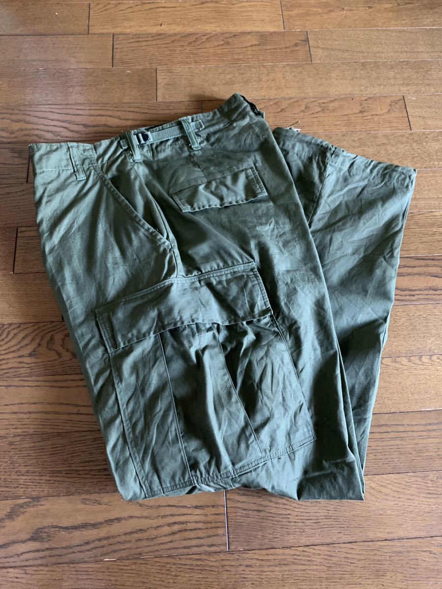 【ミントコンディション】米軍 ジャングルファティーグ カーゴパンツ 67年製 3rd Medium / Regular ノンリップ【アメリカ軍 実物】