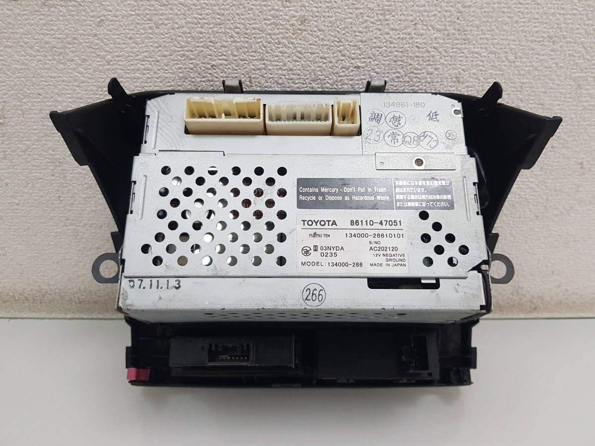 トヨタ プリウス NHW20 純正 HDDマルチナビモニター 86110-47201 確認