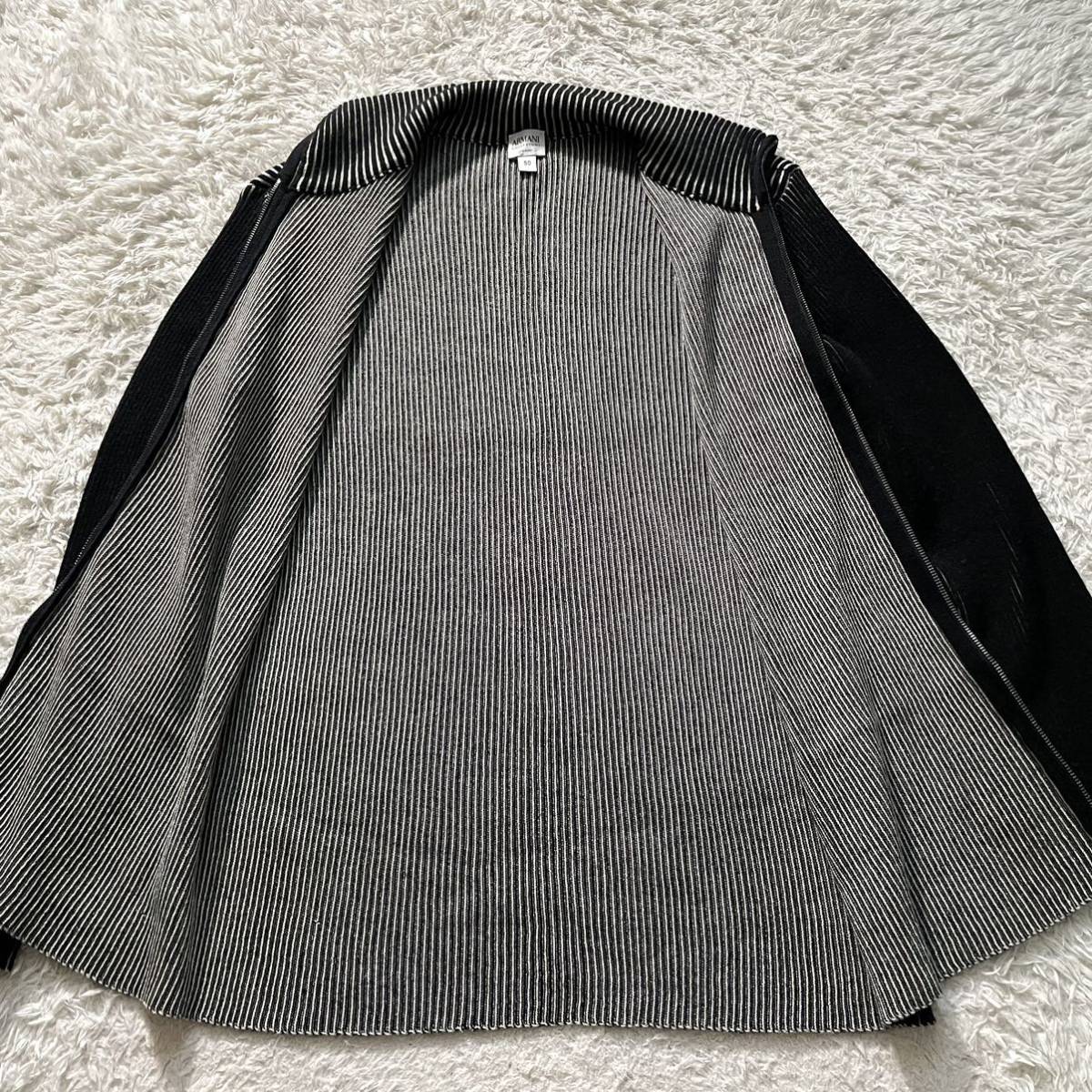 極美品/L○アルマーニ コレツィオーニ ニット ジャケット カーディガン 