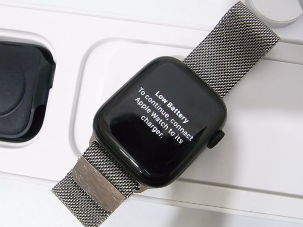 1円 Apple Watch Series 7 MKND3J/A A2473 アップルウォッチ Midnight 