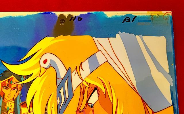 聖闘士星矢 カミュ セル画 聖闘士星矢 セル画 カミュ 背景画付き カーサ(