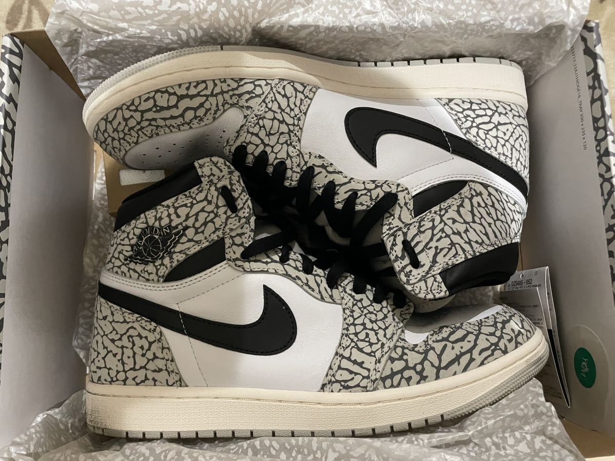 NIKE AIR JORDAN 1 RETRO HIGH OG WHITE CEMENT DZ5485-052 ホワイトセメント ジョーダン エレファント　28.0cm