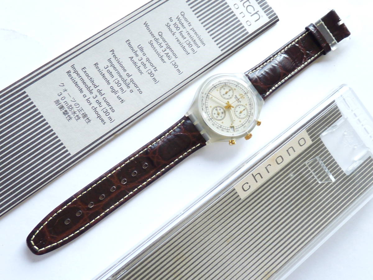 Swatch Chrono スウォッチ クロノグラフ SCK401 電池交換済 スウォッチ 