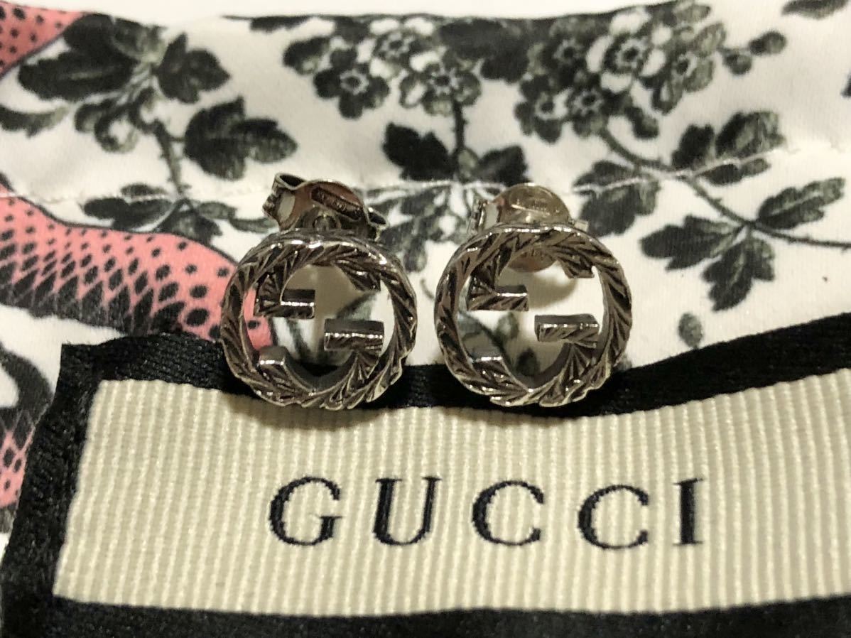 グッチ ピアス インターロッキング GGロゴ シルバー 925 GUCCI silver