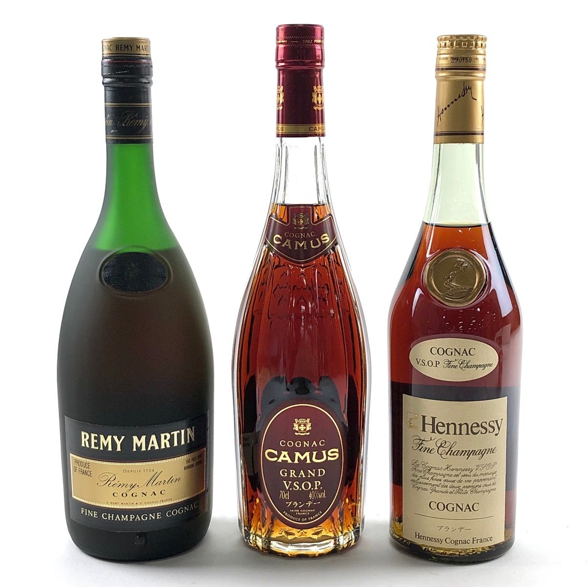 3本 REMY MARTIN CAMUS Hennessy コニャック ブランデー セット 【古酒】