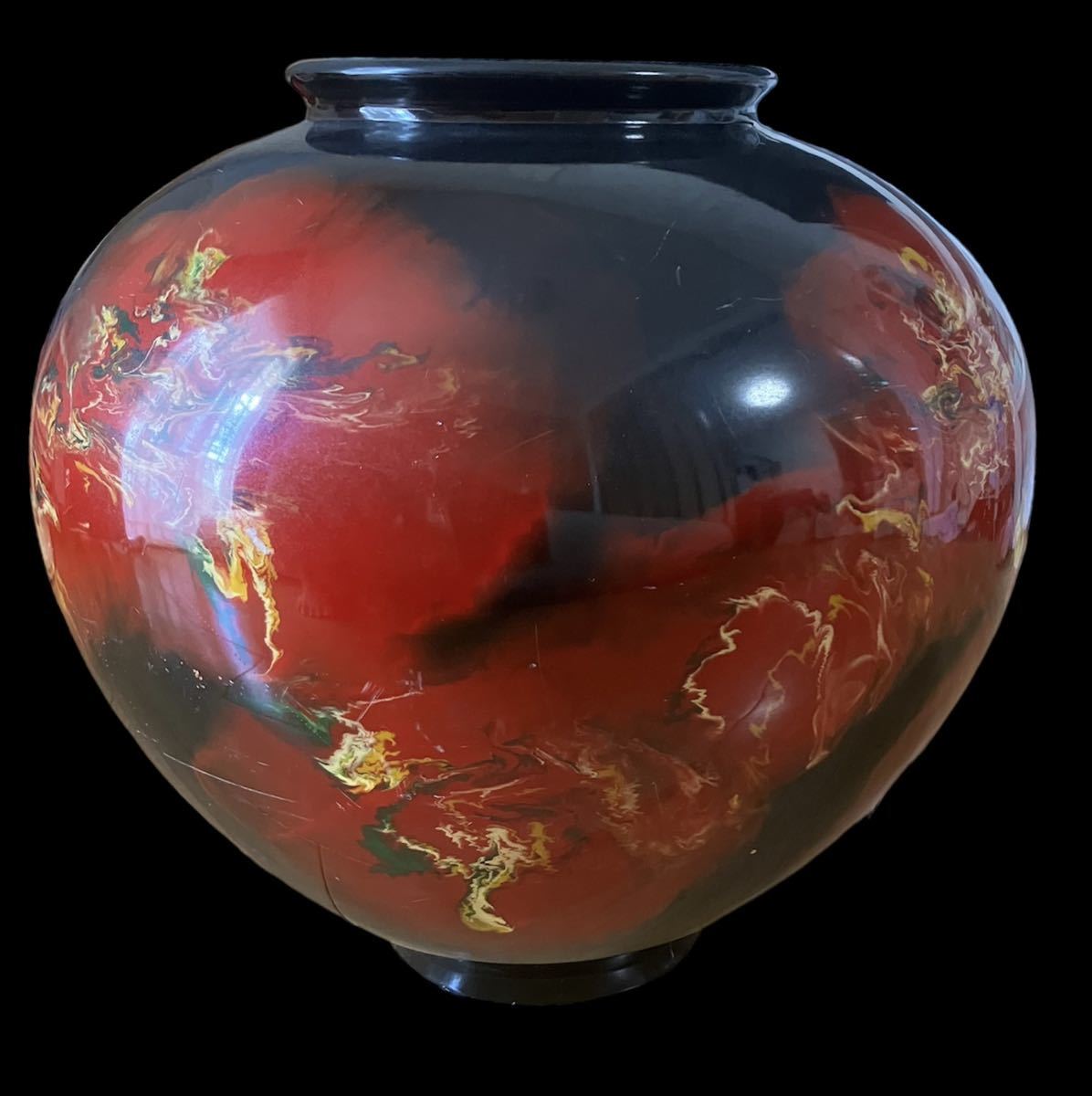 良品九谷焼 佐野慧成作 瓢型壺 ひょうたん壺 花器⁄花瓶⁄飾り壺