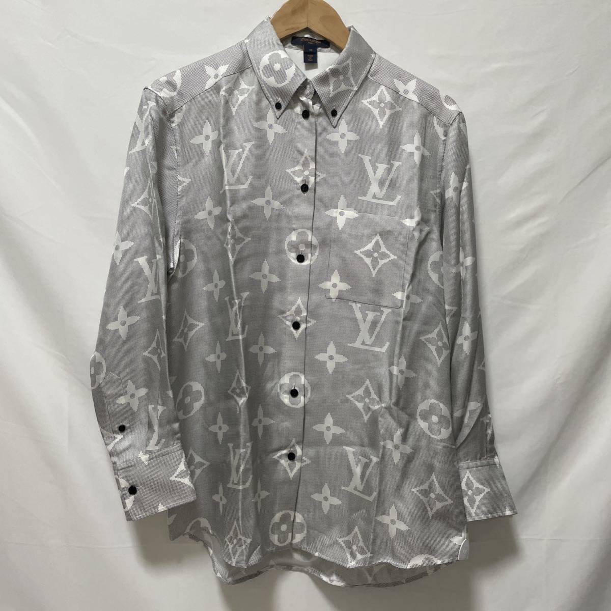 ルイヴィトン ミックス モノグラム マスキュリン LV ロゴ 総柄 シャツ 
