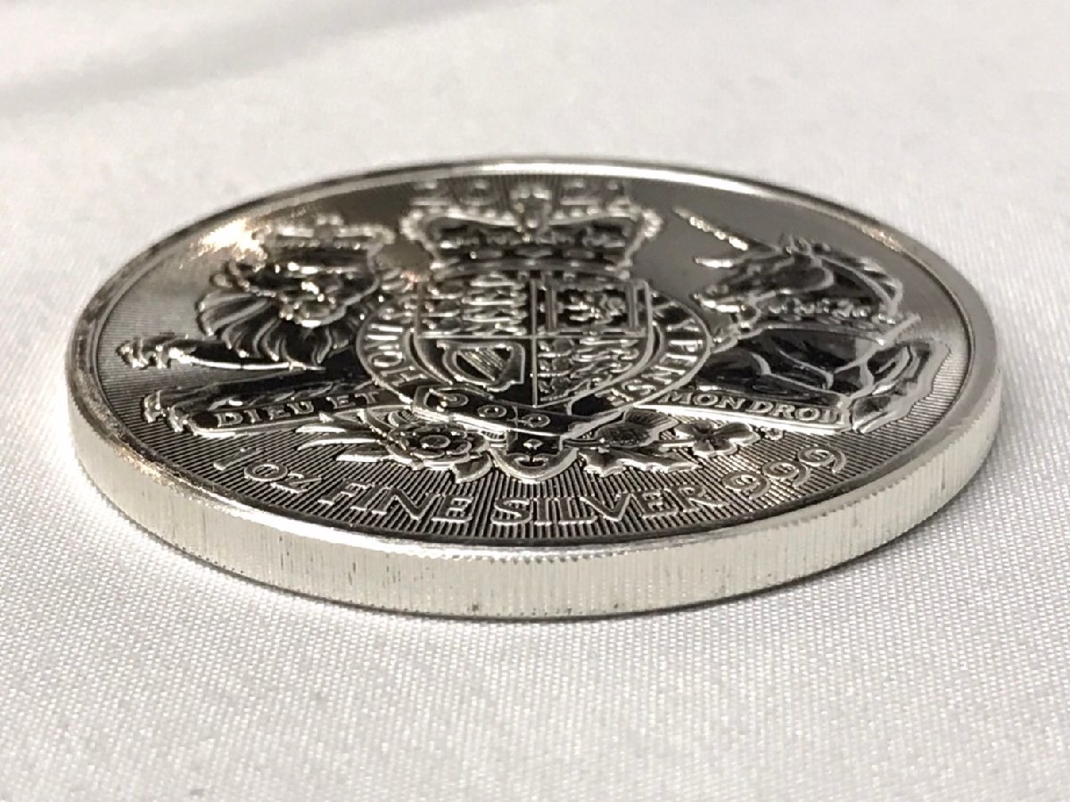 ♪イギリス ２ポンド銀貨 2021年 ロイヤルアームズ ライオン ユニコーン エリザベス2世 1オンス 総重量:約31.18g シルバー コイン  ケース♪ 最高鑑定 イギリス 2021年 ロイヤルアーム 2￡ 1oz.999銀貨 NGC MS69