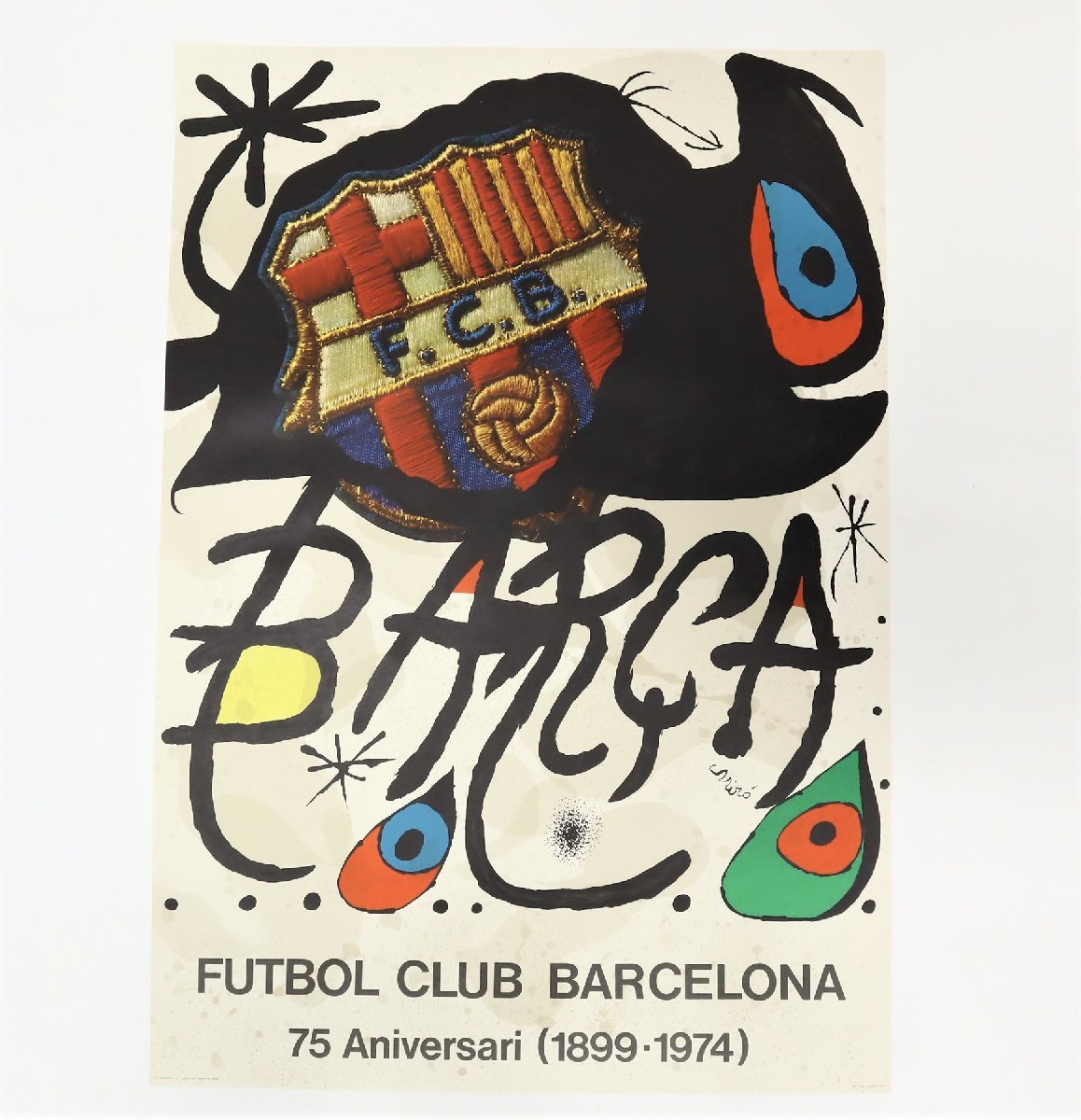 ジョアン ミロデザイン FCバルセロナ 75周年記念ポスター / FCB